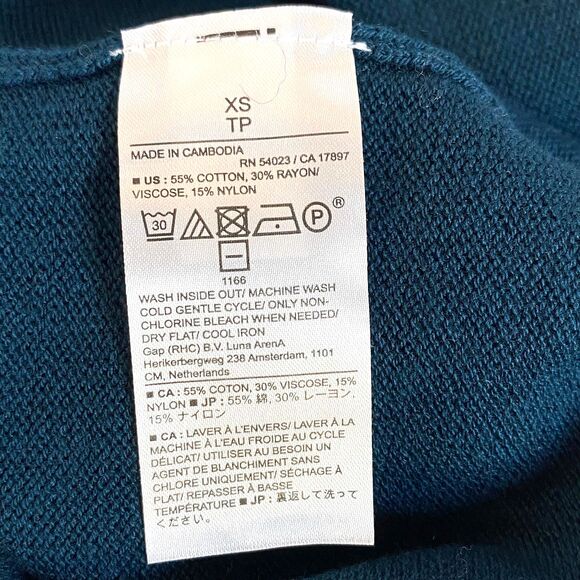 Banana Republic Turtleneck Sweater Dress XS Dark Teal Stretch Seam Detail NWT - Picture 10 of 16